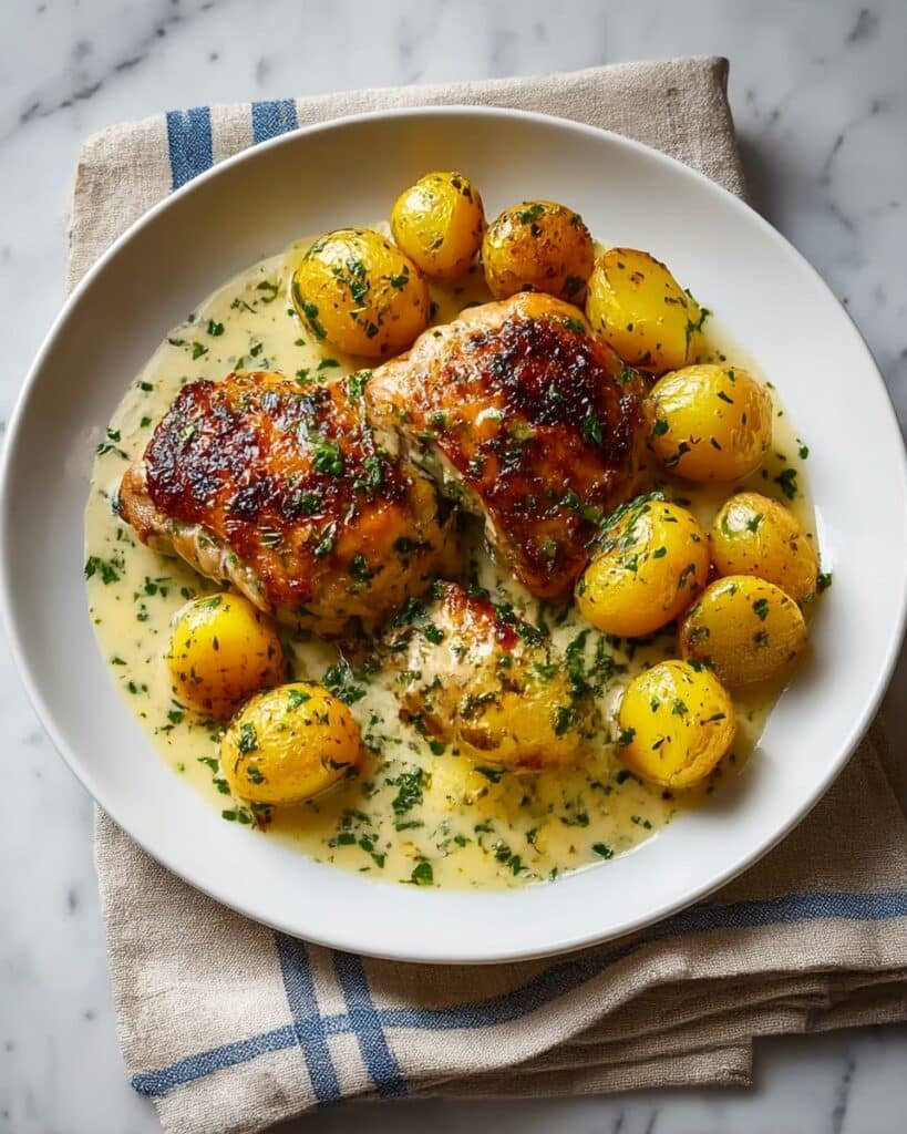 Garlic Parmesan Chicken and Potatoes Recipe