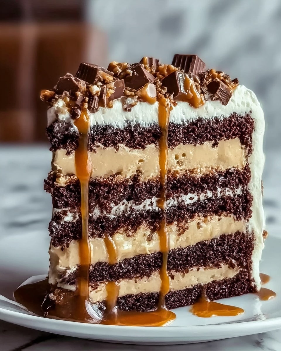 Irresistible Chocolate Caramel Toffee Crunch Cake Recipe