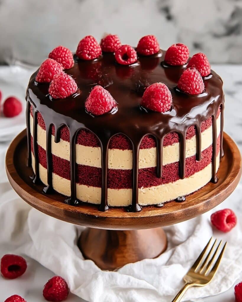 Raspberry Ruby Chocolate Drip Cake Recipe