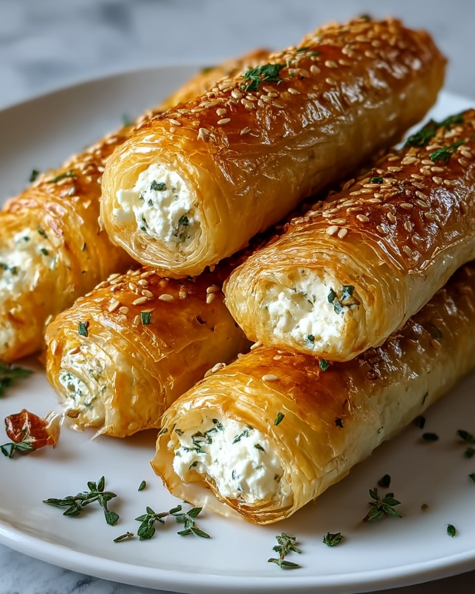 Indulgent Oven Fried Feta Rolls with Chili Honey Recipe