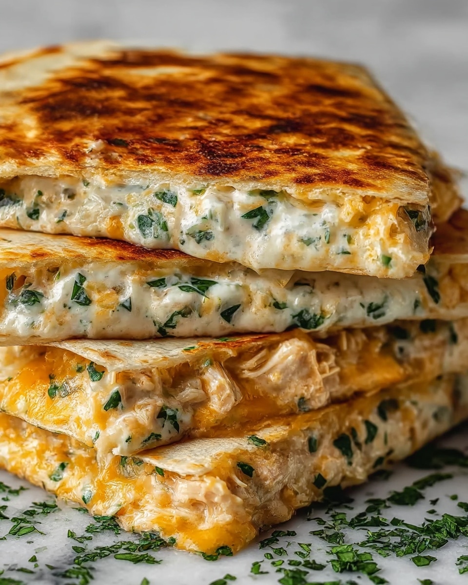 High-Protein Chicken Ranch Quesadilla Recipe