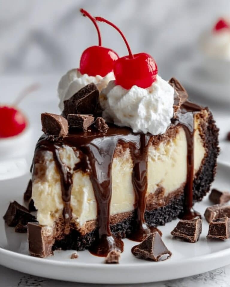 Hot Fudge Sundae Brownie Cheesecake Recipe